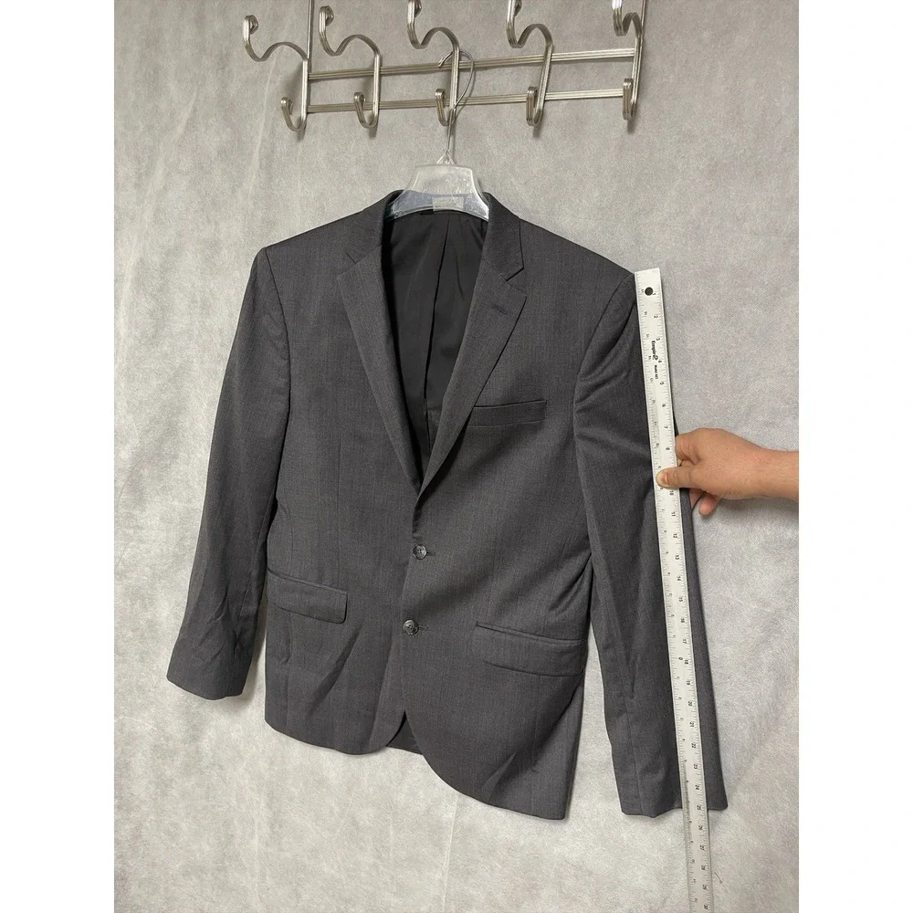 Jos A Bank Suit Men 38R 39R Gray 2B Slim Travel Academia Wool 33X31 Pants Luxury